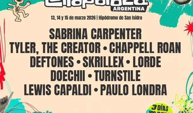 Lollapalooza Argentina 2026: lineup con presencia electrónica