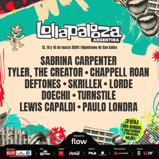 Lollapalooza Argentina 2026: lineup con presencia electrónica
