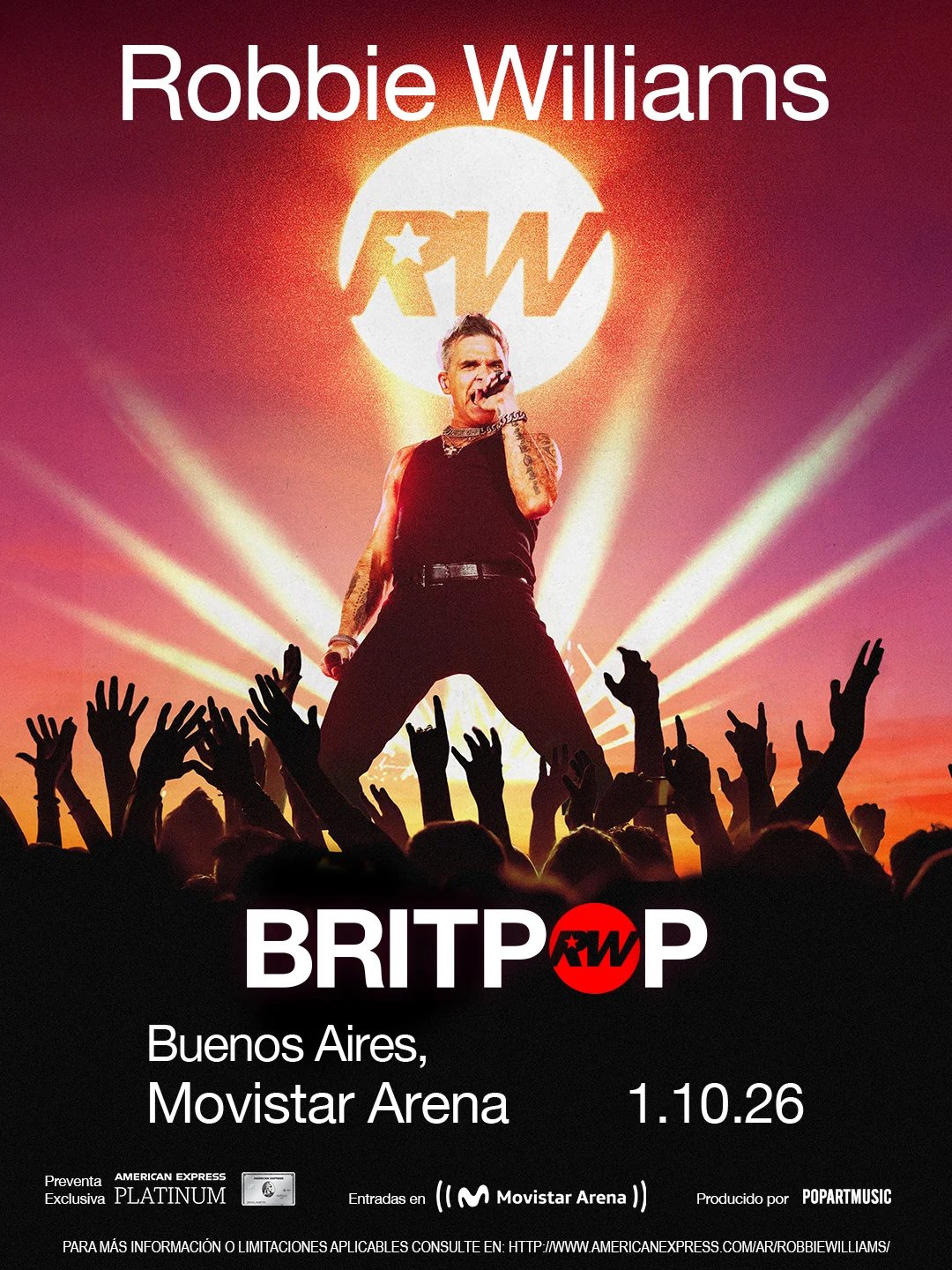 ROBBIE WILLIAMS regresa a la ARGENTINA