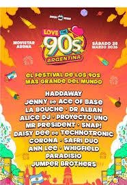 Se presenta el lineup del festival Love the 90's 2026 Argentina